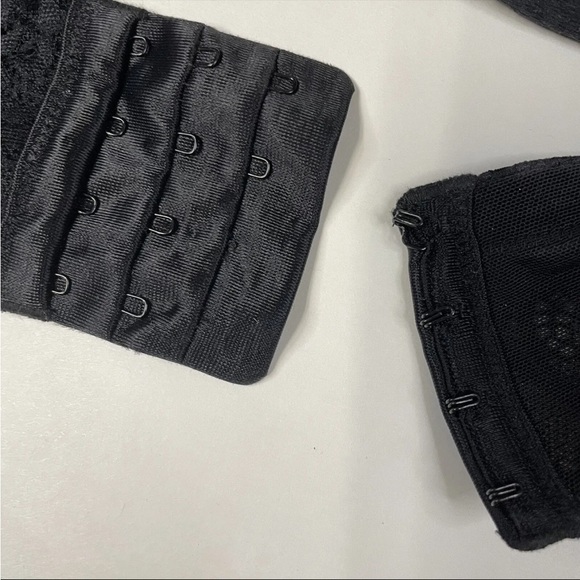 Torrid Curve 42DDD 360 Back Smoothing Pushup Tshirt Bra Black Floral Lace #1246 - Picture 8 of 13